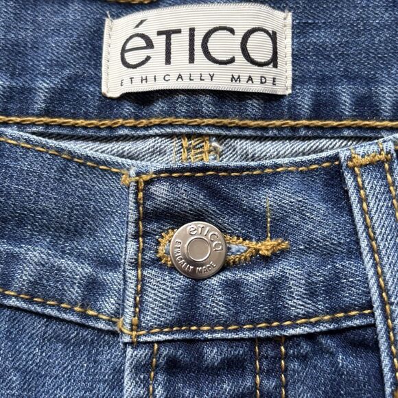 Ética x Anthropologie Stanton Relaxed Wide Leg Jeans Medium Blue Size 29 - Picture 4 of 10